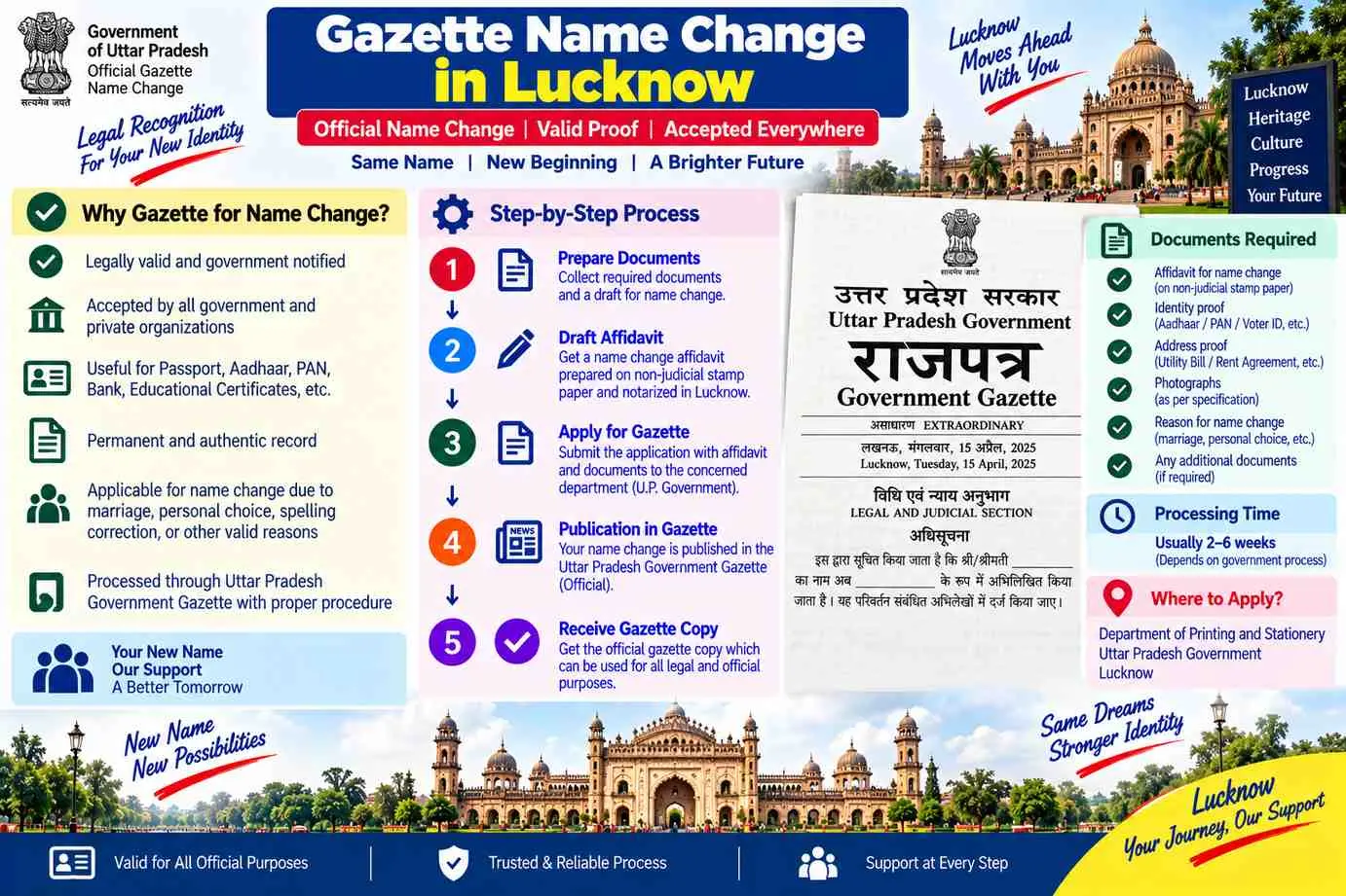 Gazette name change in Lucknow